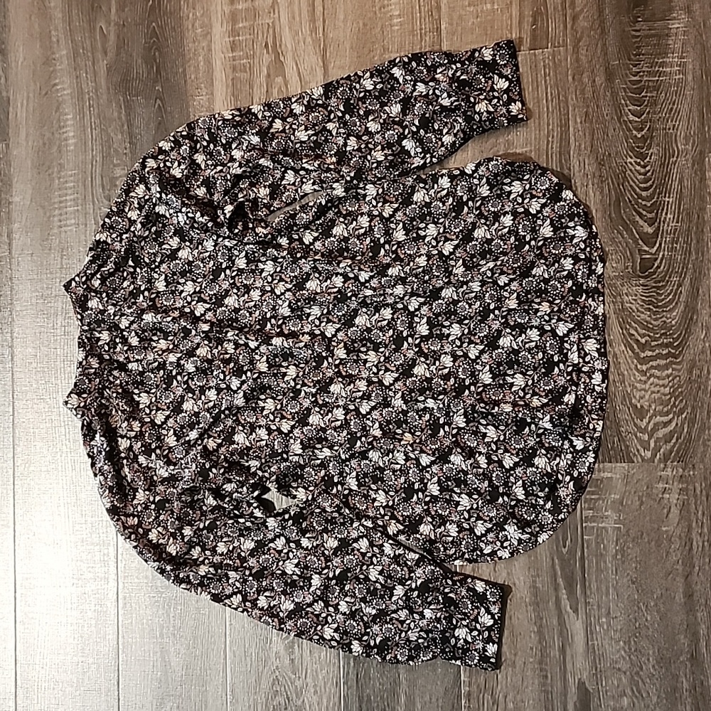 ❄️ LOFT floral mock neck Tunic Blouse ❄️